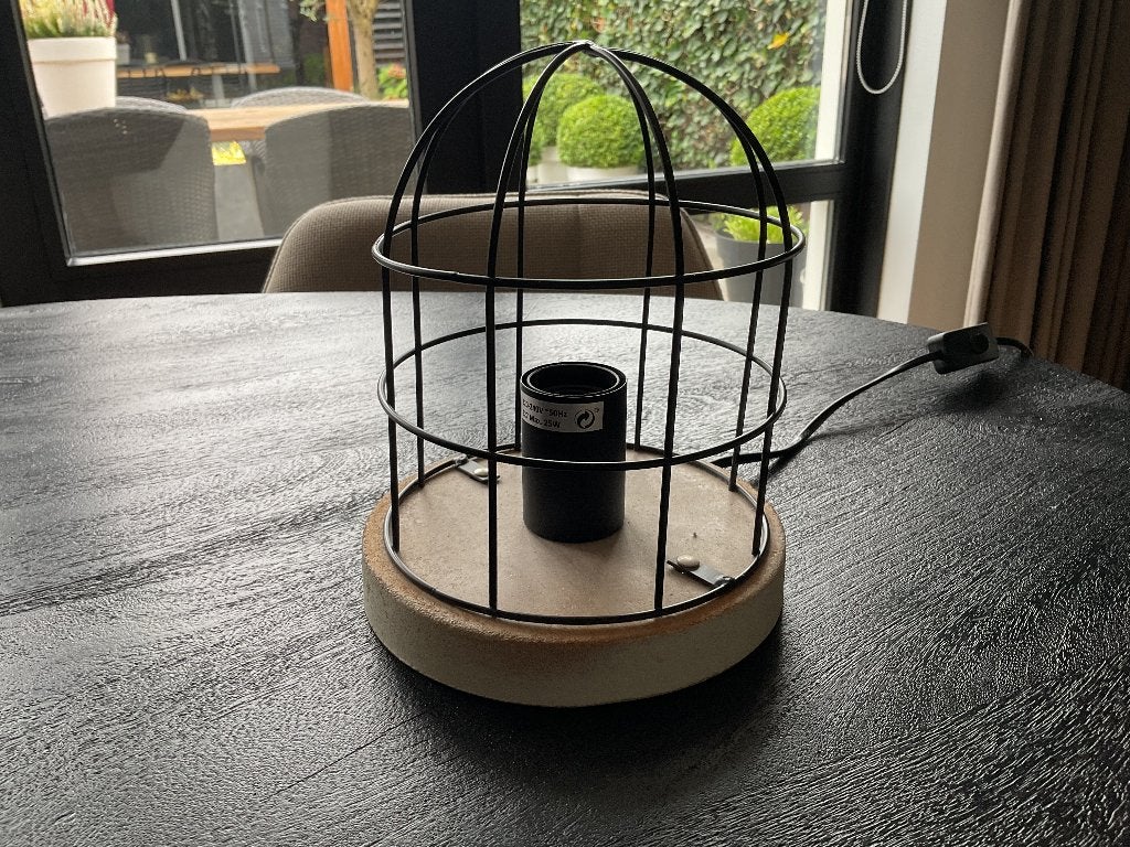 Hippe tafellamp, Ophalen of Verzenden, Zo goed als nieuw, Hout