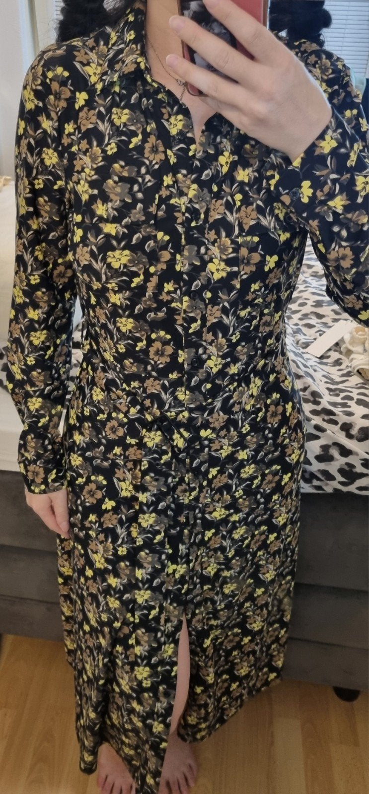 mooie lange jurk van travelstof, Ophalen, Zo goed als nieuw, Maat 34 (XS) of kleiner, Onder de knie
