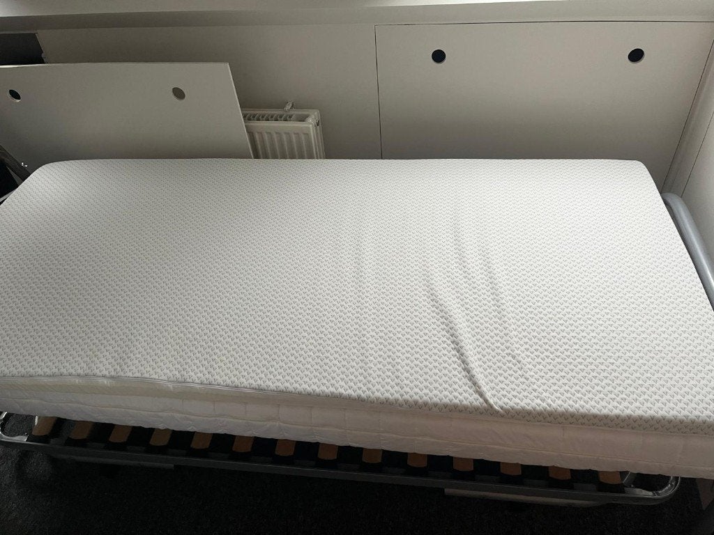 Matras + topper 90x200, Ophalen, 90 cm, Eenpersoons, Zo goed als nieuw