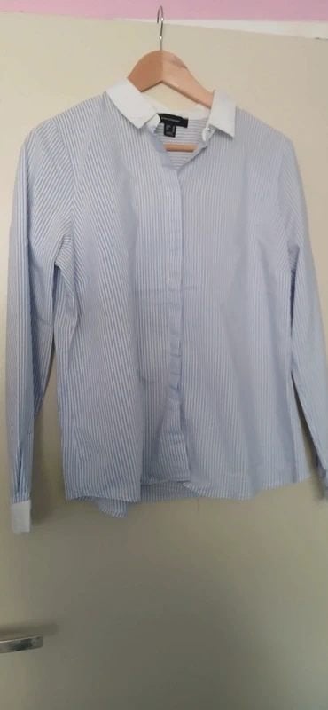 Gestreepte blouse met witte kraag - Maat 44, Kleding | Dames, Blouses en Tunieken, Atmosphere, Overige kleuren, Maat 42/44 (L)
