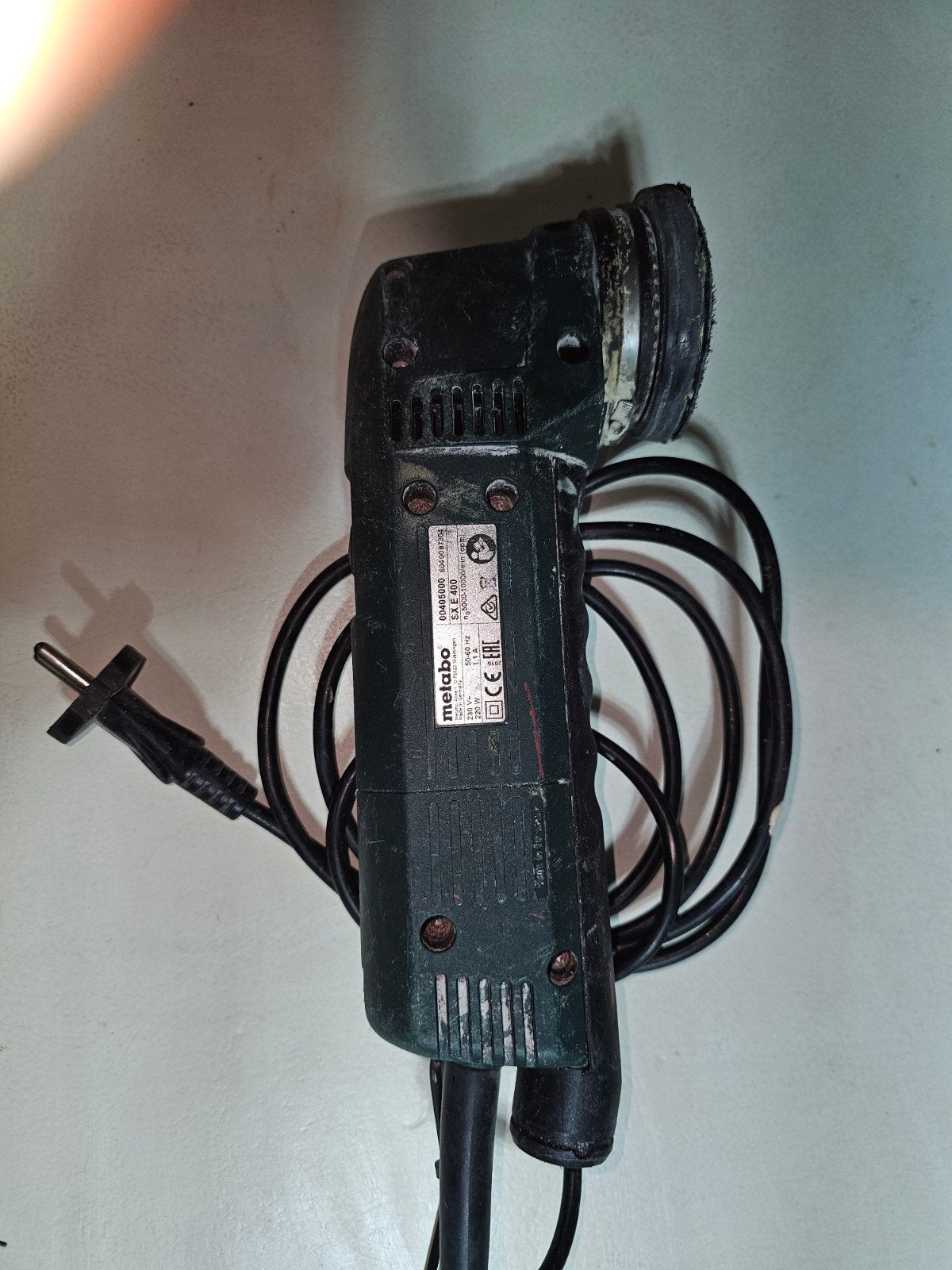 Metabo SXE 400 Elektronische Excenterschuurmachine, Ophalen of Verzenden, Gebruikt, Minder dan 600 watt, Excentrische schuurmachine