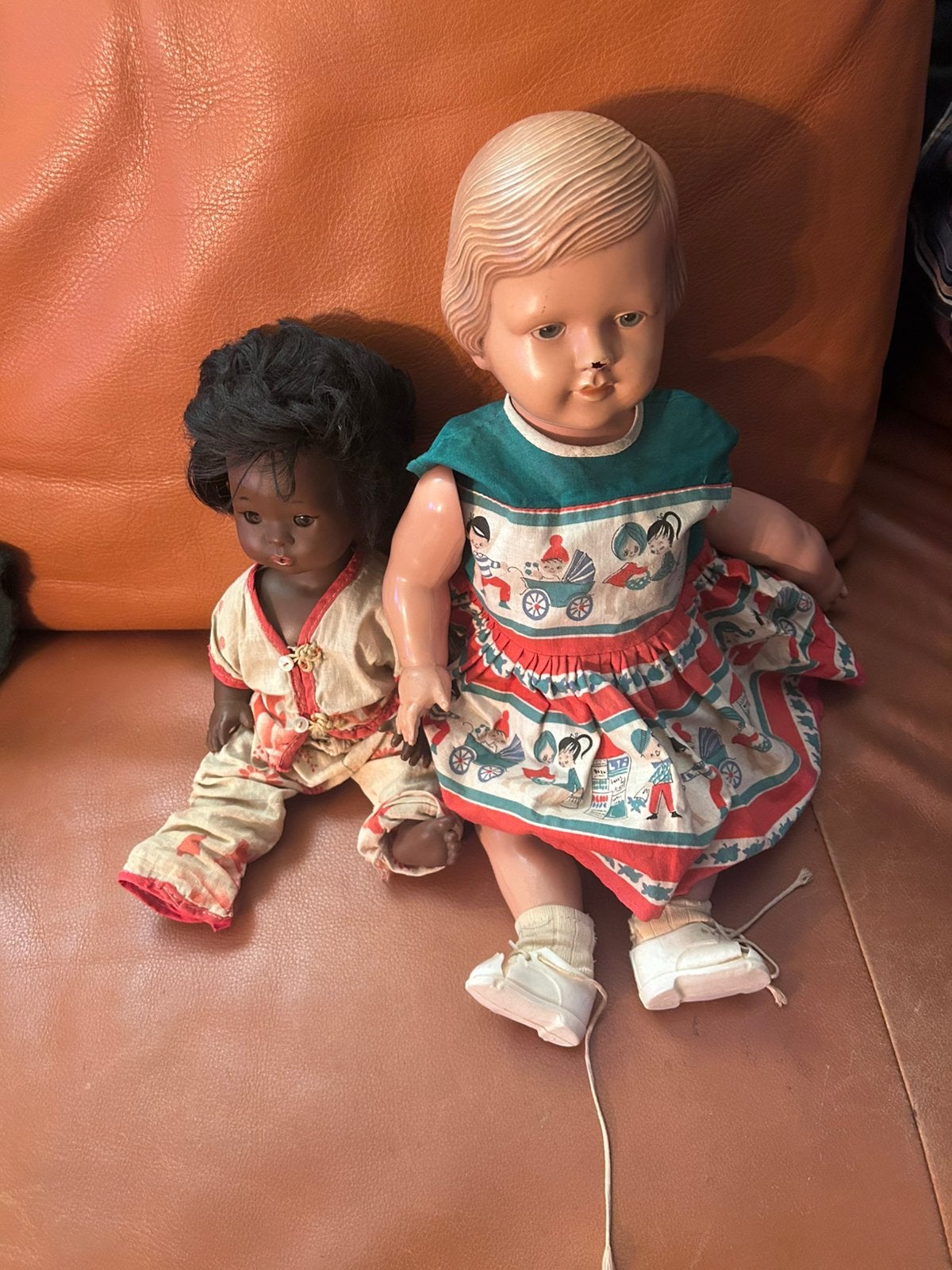 Oude poppen, rond 1960, Ophalen of Verzenden, Gebruikt, Pop