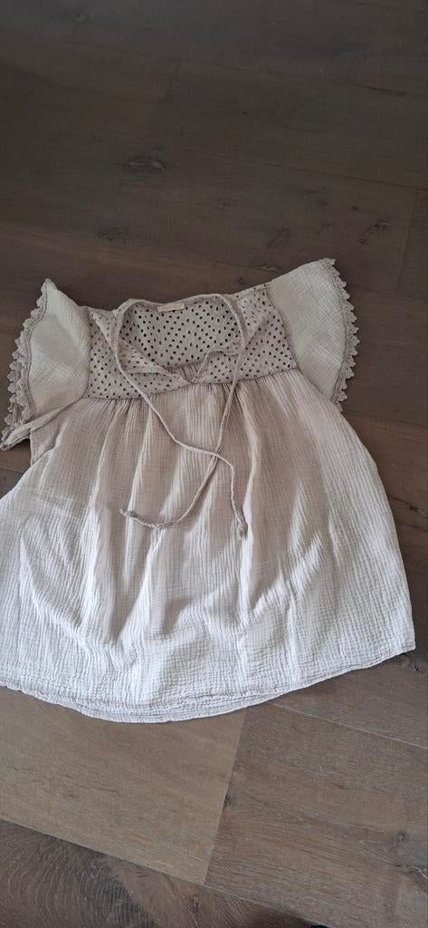 Triple Nine blouse met opengewerkt detail, Triple Nine, Ophalen of Verzenden, Zo goed als nieuw, Beige