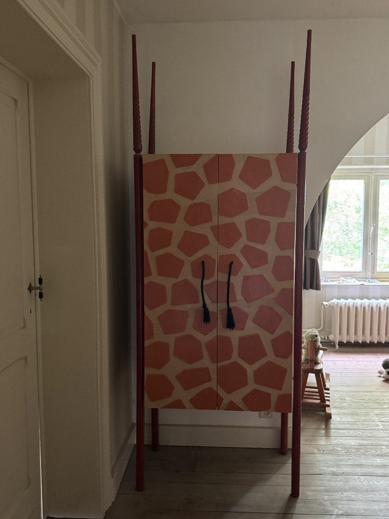 Unieke giraf kast - Handgemaakt opbergmeubel, Ophalen, Gebruikt, Overige merken, Opbergmeubel
