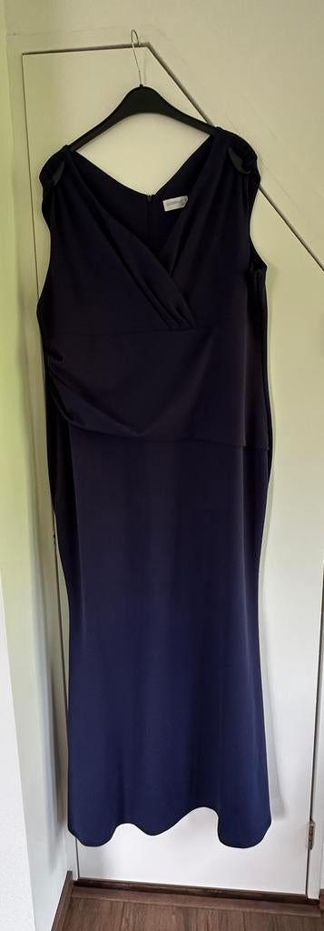 Donkerblauwe Galajurk/Feestjurk - Maat 52, Ophalen of Verzenden, Zo goed als nieuw, Blauw, Galajurk
