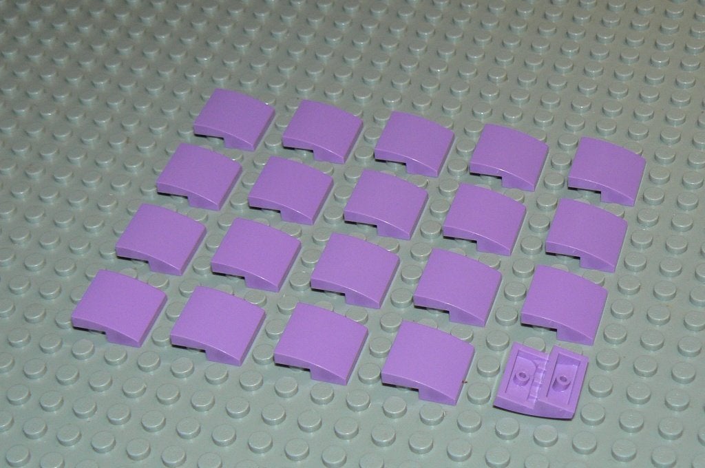 L577 Gebogen stenen 2x2 medium lavender 20 st., Ophalen of Verzenden, Nieuw, Losse stenen, Lego