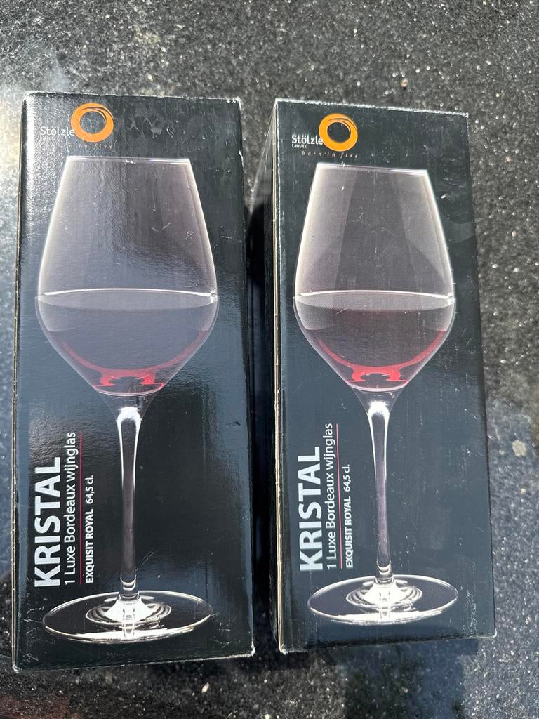 2 Nieuwe Stölzle Kristal Bordeaux Wijnglazen 64,5 cl, Verzamelen, Glas en Borrelglaasjes, Nieuw, Ophalen