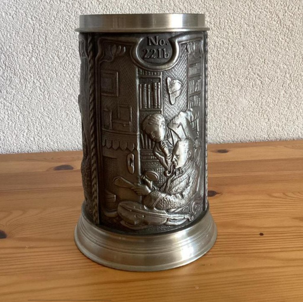 Sherlock Holmes Tankard - 100th Anniversary Issue, Geschikt voor droogbloemen, Zo goed als nieuw, Metaal, Zilver