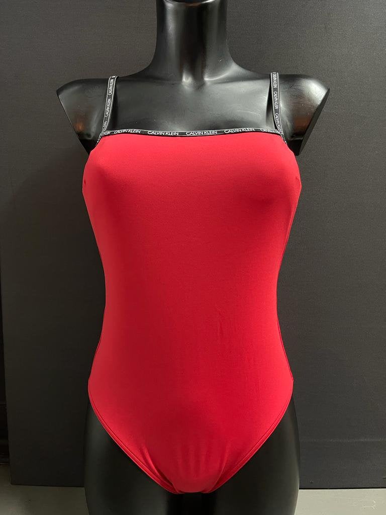 Calvin klein badpak maat xs en s model kwok 1343, Verzenden, Nieuw, Rood, Badpak