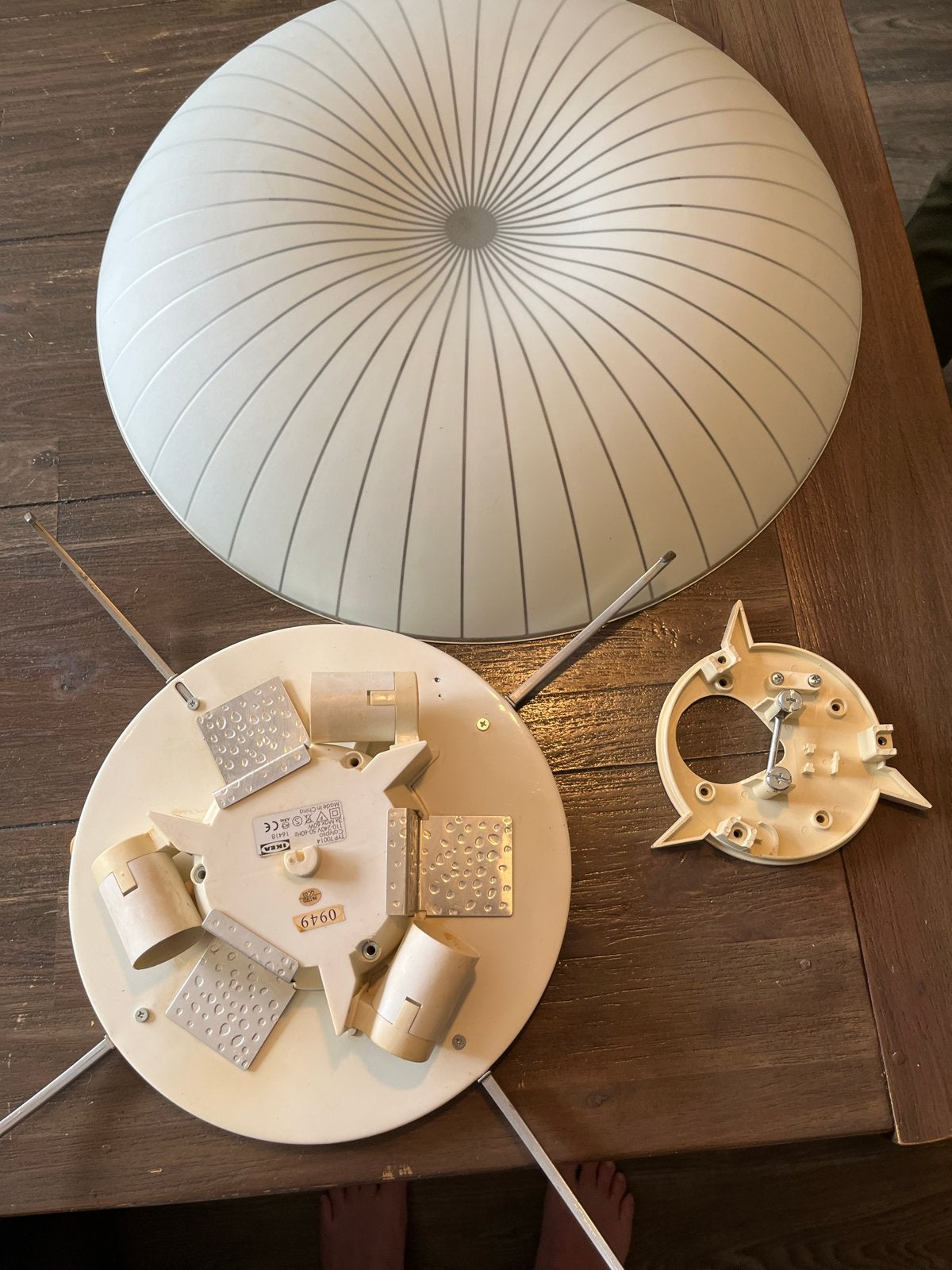 IKEA Plafondlamp/Wandlamp met Melkglas Kap, Ophalen of Verzenden, Gebruikt