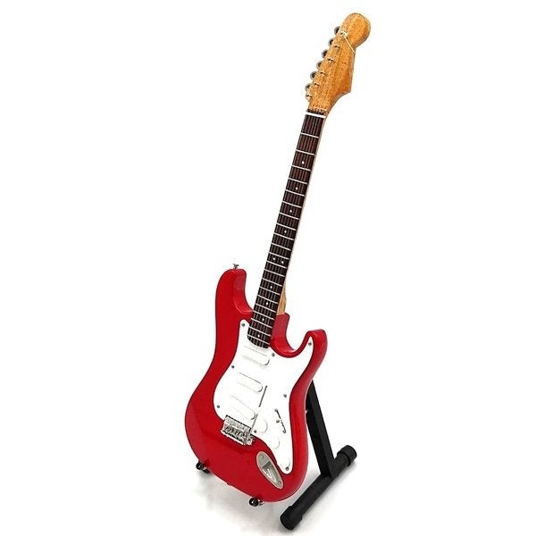 Mark Knopfler rood miniatuur gitaar 25cm mini guitar deco, Info@deconoord.nl, Deco Noord, Nieuw, Ophalen of Verzenden