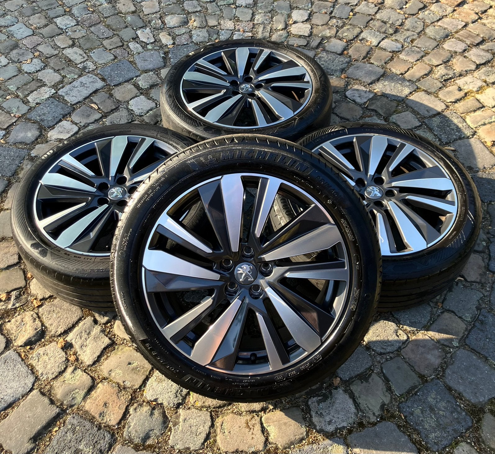 Peugeot 3008 5008 19 inch 5x108 origineel Peugeot velgen set, Auto-onderdelen, Banden en Velgen, Gebruikt, Banden en Velgen, 205 mm