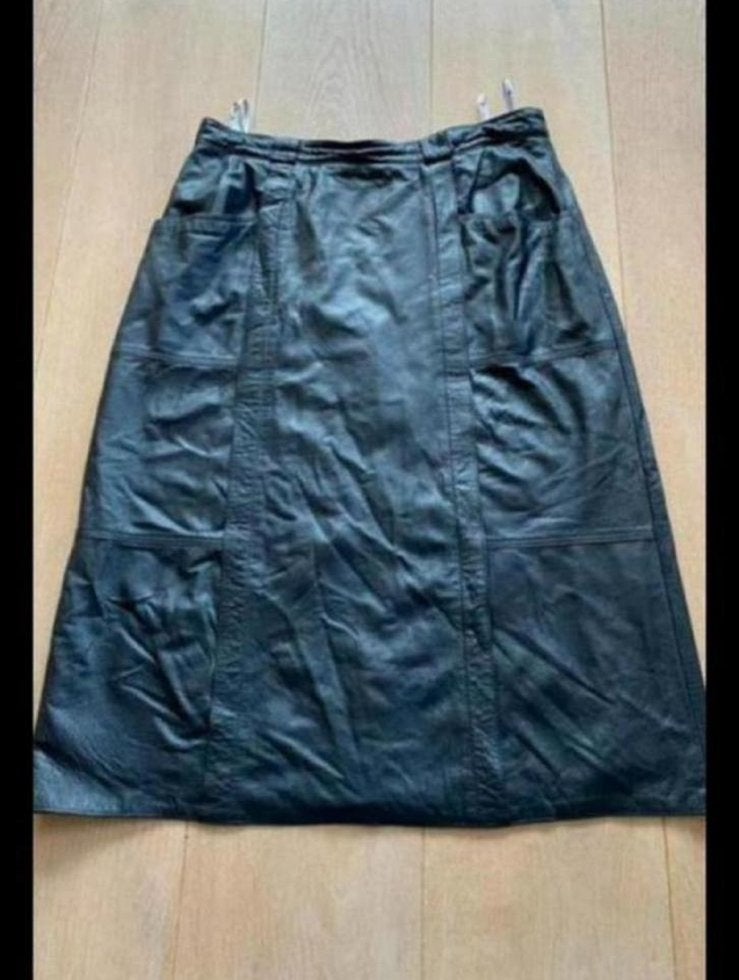 Rok leer M blauw, Maat 38/40 (M), Blauw, Ophalen of Verzenden, Zo goed als nieuw