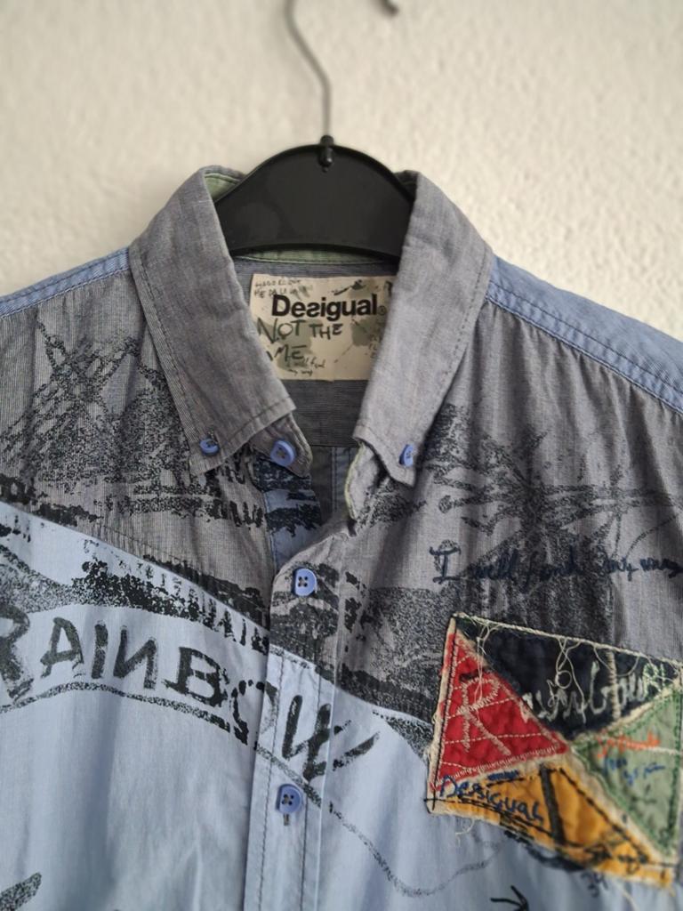 Desigual  Hemd Maat  M, Kleding | Heren, Ophalen of Verzenden, Zo goed als nieuw, Blauw