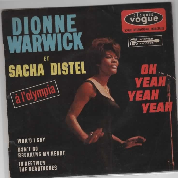 Dionne Warwick- Oh Yeah met Sacha Distel  EP !!!