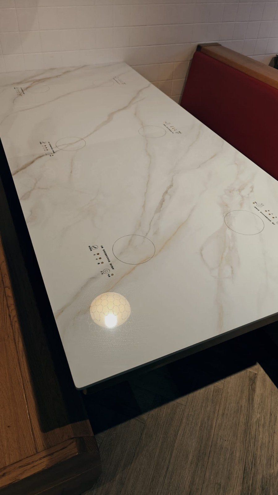 Luxe fonduetafel 180x80cm voor 6 personen met pannen, Ophalen, Zo goed als nieuw