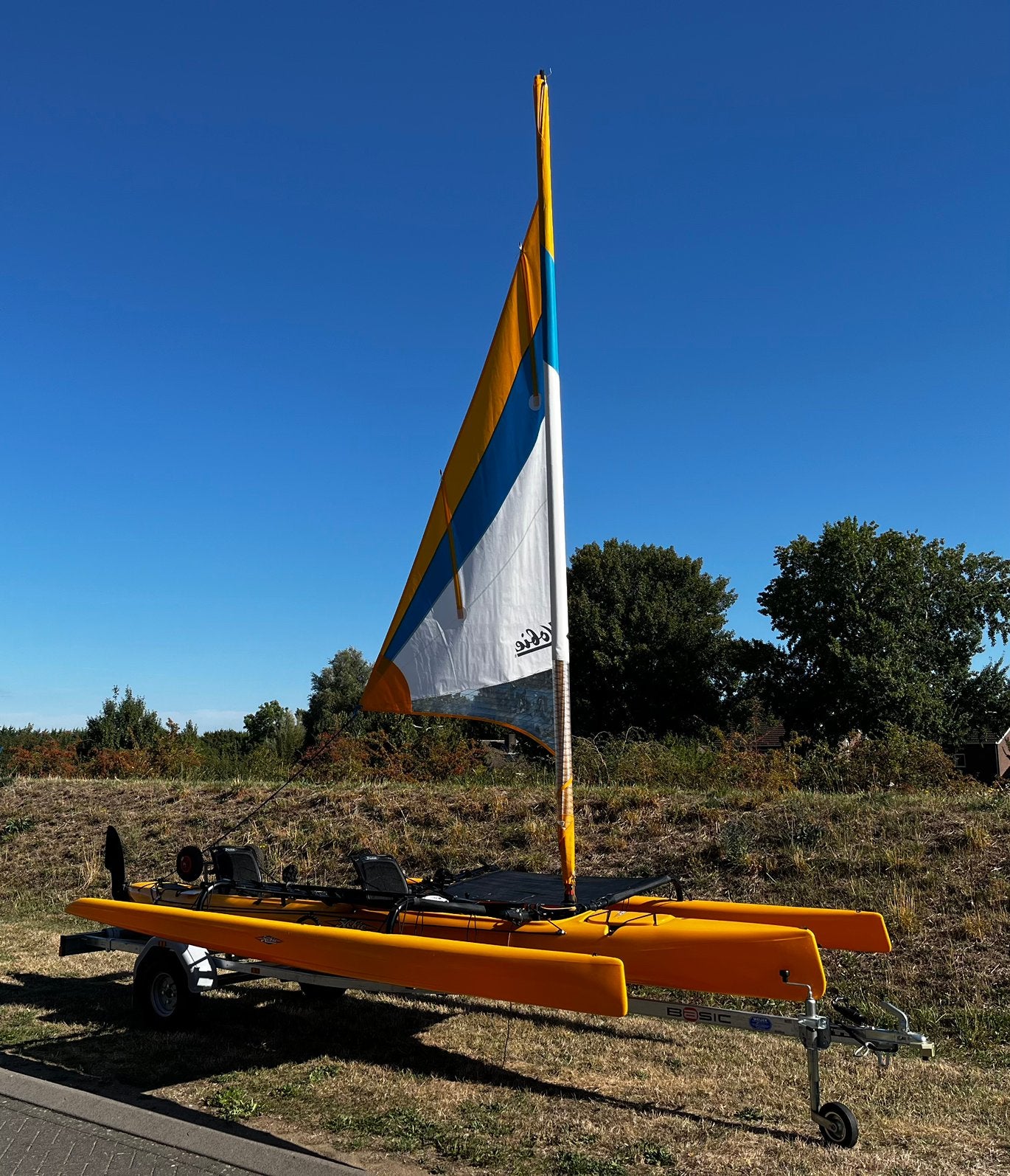 Hobie Mirage Tandem Island papaya geel, Watersport en Boten, Ophalen, Zo goed als nieuw, 2-persoons