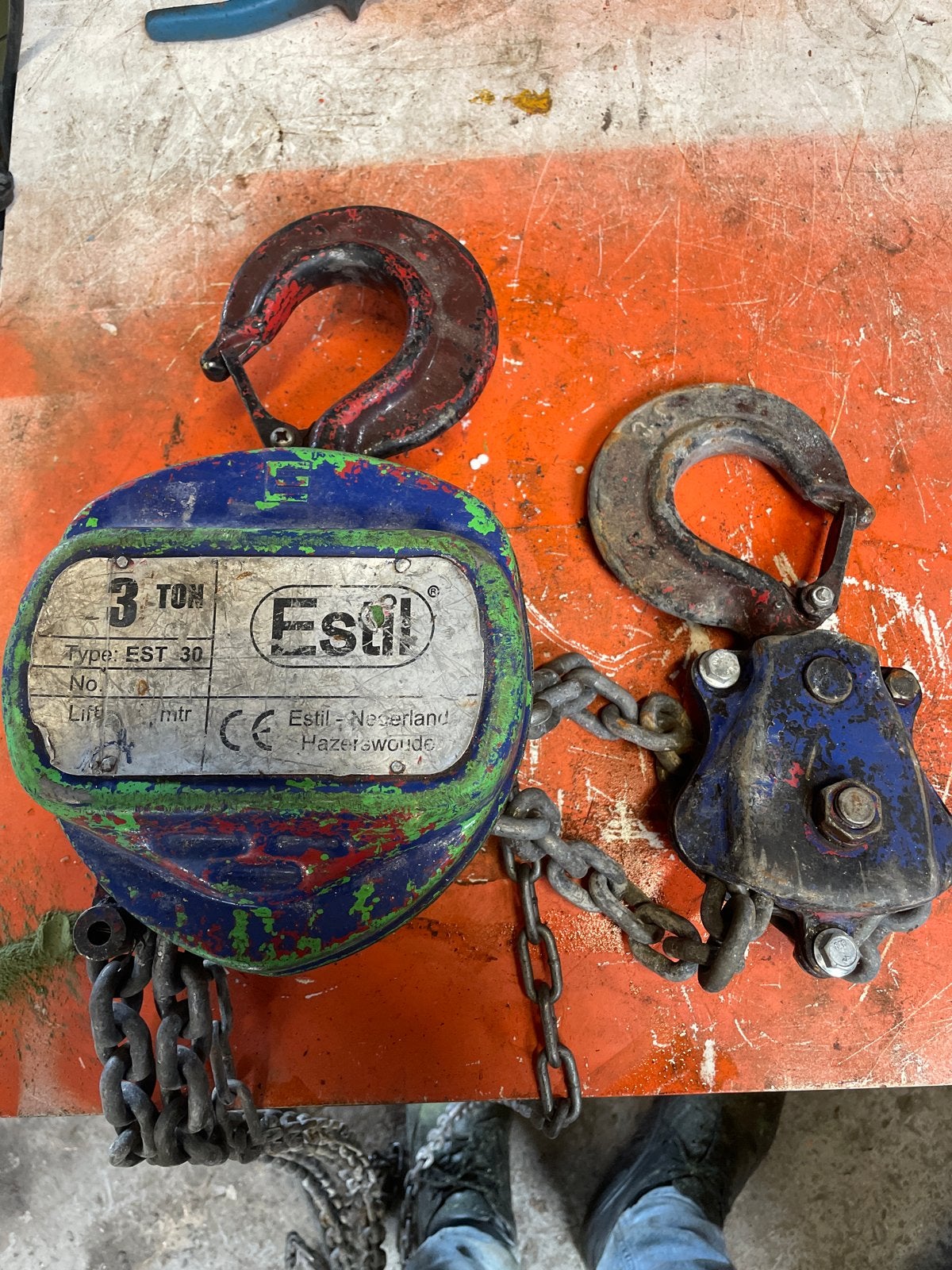 Estil 3 Ton Kettingtakel - Robuust en Betrouwbaar, Ophalen, Gebruikt