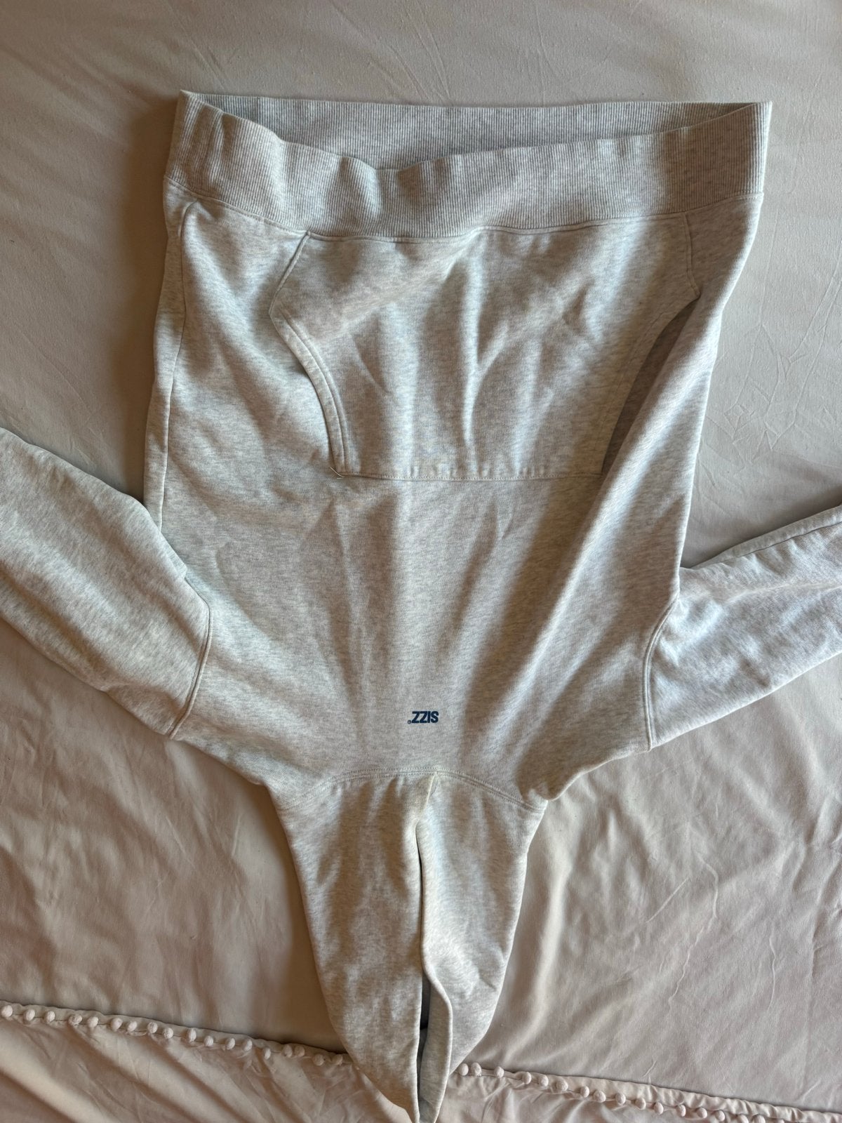 Sizz hoodie grijs met blauwe opdruk - Maat S, Ophalen of Verzenden, Zo goed als nieuw, Maat 46 (S) of kleiner, Grijs