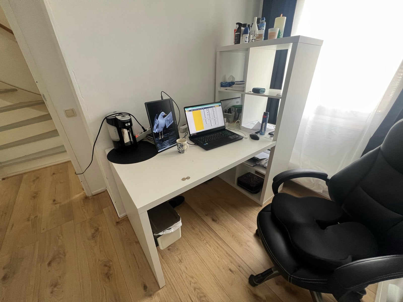 IKEA Kallax bureau met opbergruimte, Opbergruimte, Gebruikt, Spaanplaat of MDF, Ophalen of Verzenden