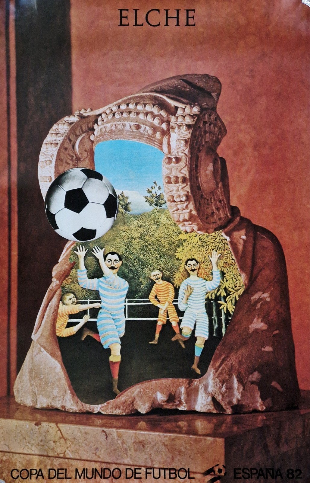 Affiche WK 1982 Elche - Kolar, Verzamelen, Deurposter of groter, Ophalen of Verzenden, Sport, Rechthoekig Staand