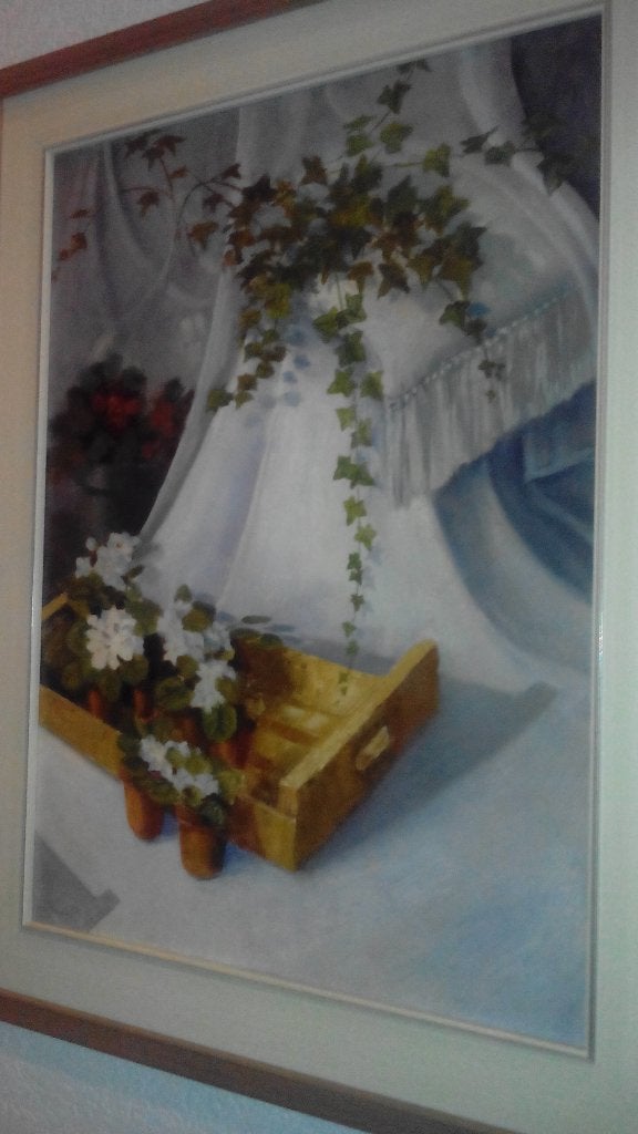 Olieverf schilderij van Pieter Vriends Stilleven in wit, Antiek en Kunst, Kunst | Schilderijen | Klassiek, Ophalen, Doek, Realistisch