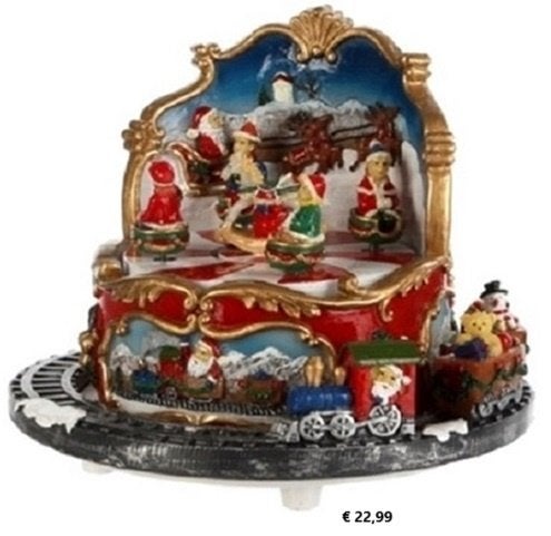 Kerstmuziekdoos Kerstcarrousel muziekornament, Verzenden, Nieuw