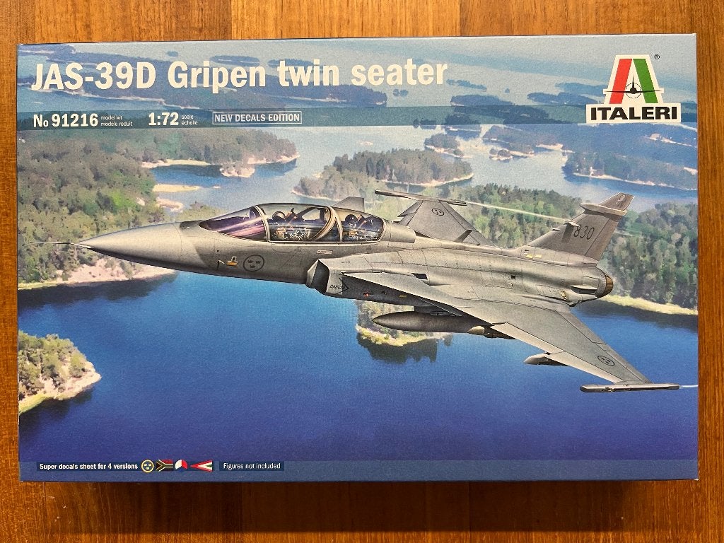 Italeri JAS-39D Gripen twin seater 1:72 bouwpakket - 91216, Hobby en Vrije tijd, Modelbouw | Vliegtuigen en Helikopters, 1:72 tot 1:144