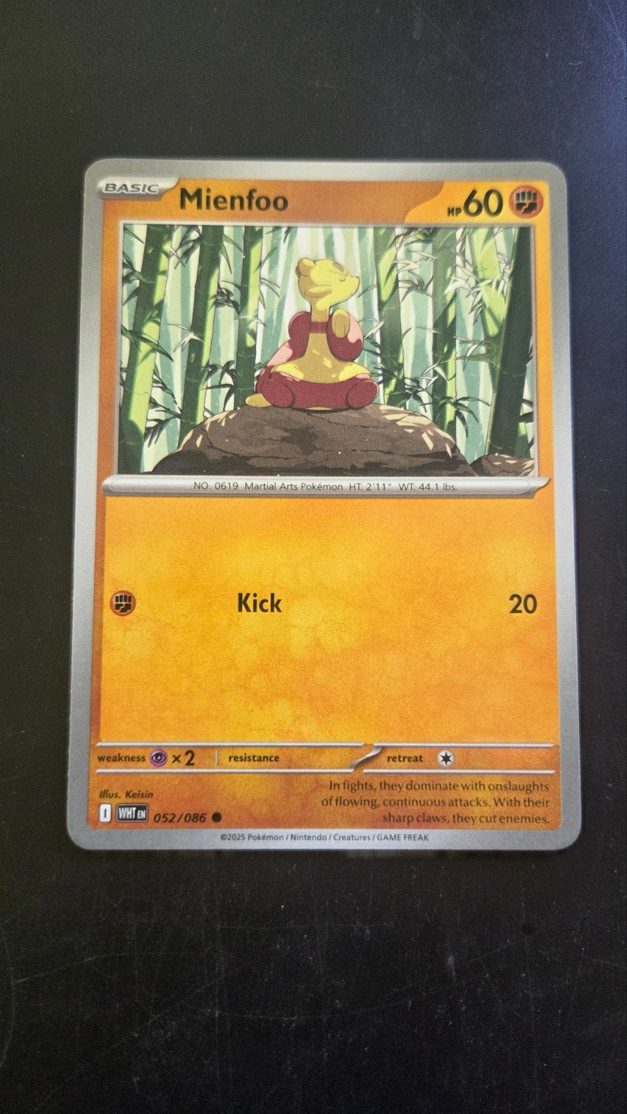 Mienfoo 052/086 - White Flare Set - Pokémon Kaart, Verzenden, Zo goed als nieuw, Losse kaart