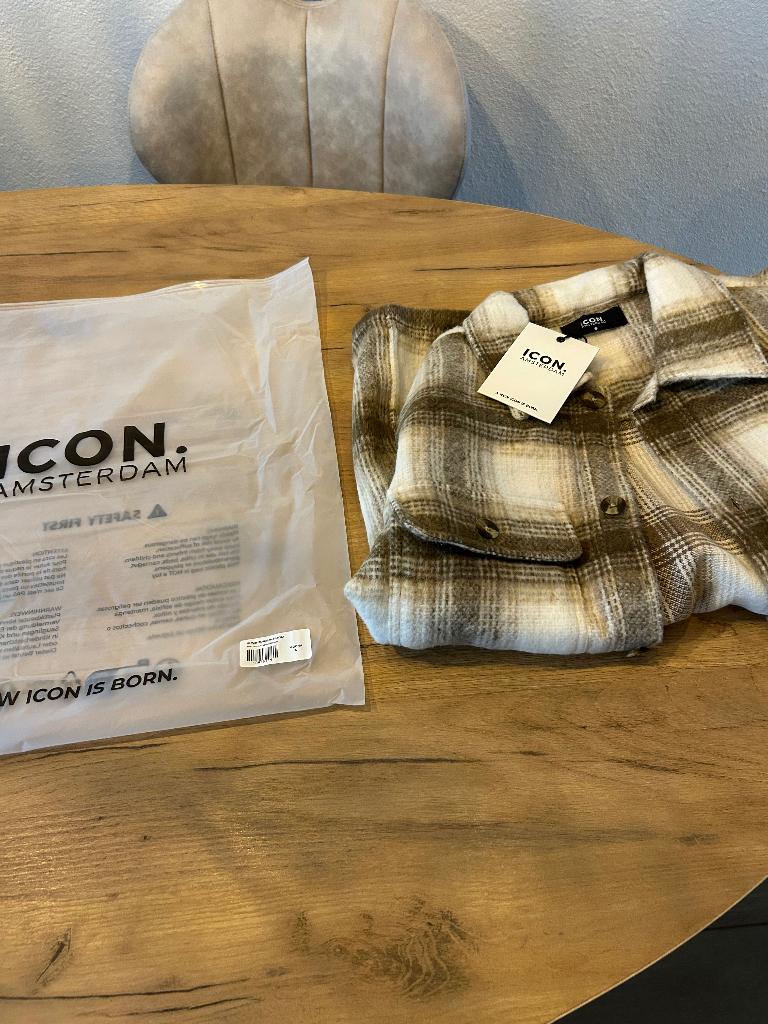 Nieuw overshirt ICON Amsterdam maat S, Ophalen of Verzenden, Nieuw, Beige, Icon Amsterdam