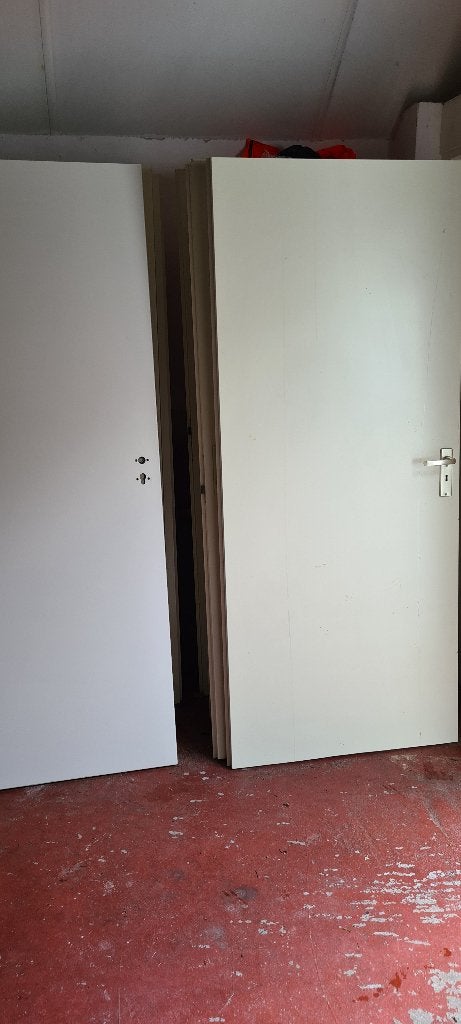 11 Opdekdeuren, Gebruikt, 80 tot 100 cm, Binnendeur, 200 tot 215 cm