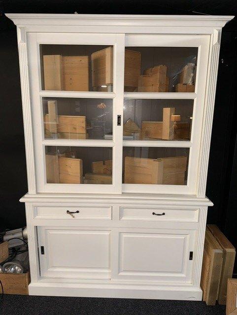 NIEUW: Buffetkast wit 150 x 52 x 218 cm NU € 325 euro, Ophalen, Met deur(en), 200 cm of meer, 150 tot 200 cm