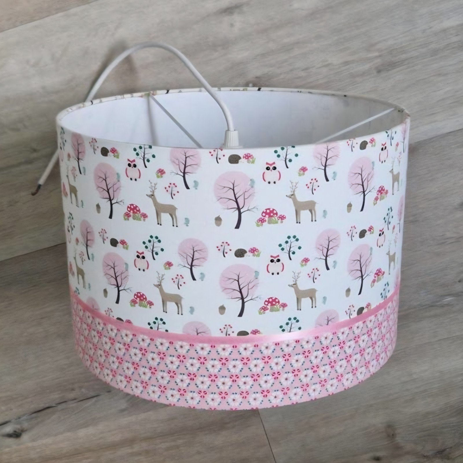Lampenkap 30cm doorsnee, Roze, Ophalen, Zo goed als nieuw, Lamp