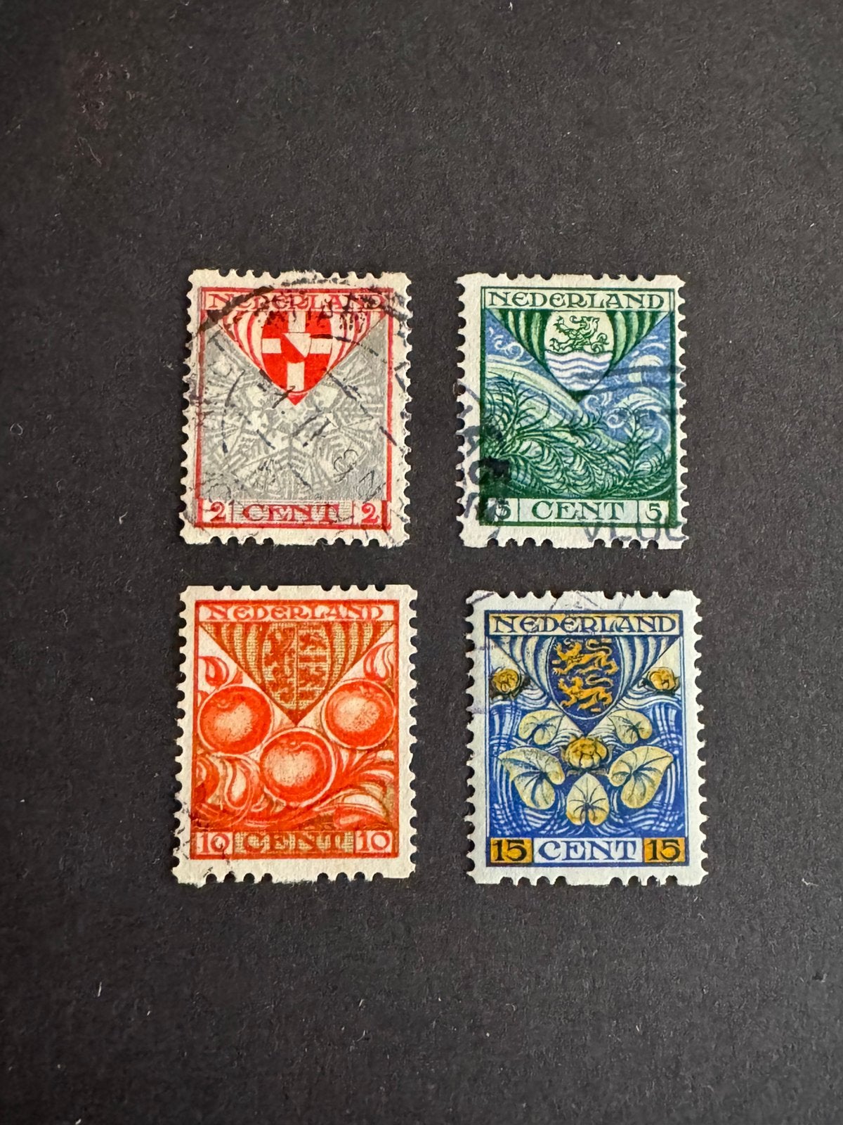 1926 Tweezijdige roltanding NVPH nr R74-77 gestempeld, Postzegels en Munten, Verzenden, T/m 1940, Gestempeld