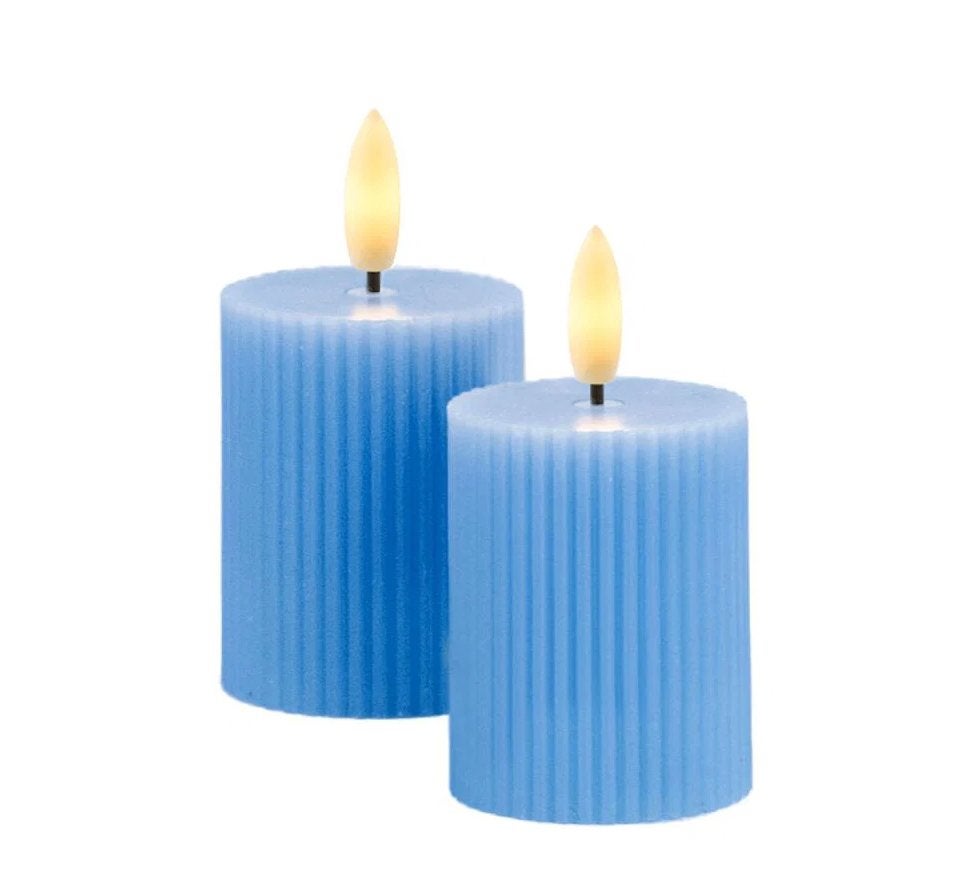 Sirius Smilla Oplaadbare LED-Kaarsen Blauw – 2 st NIEUW, Blauw, Ophalen of Verzenden, Kaars, Was
