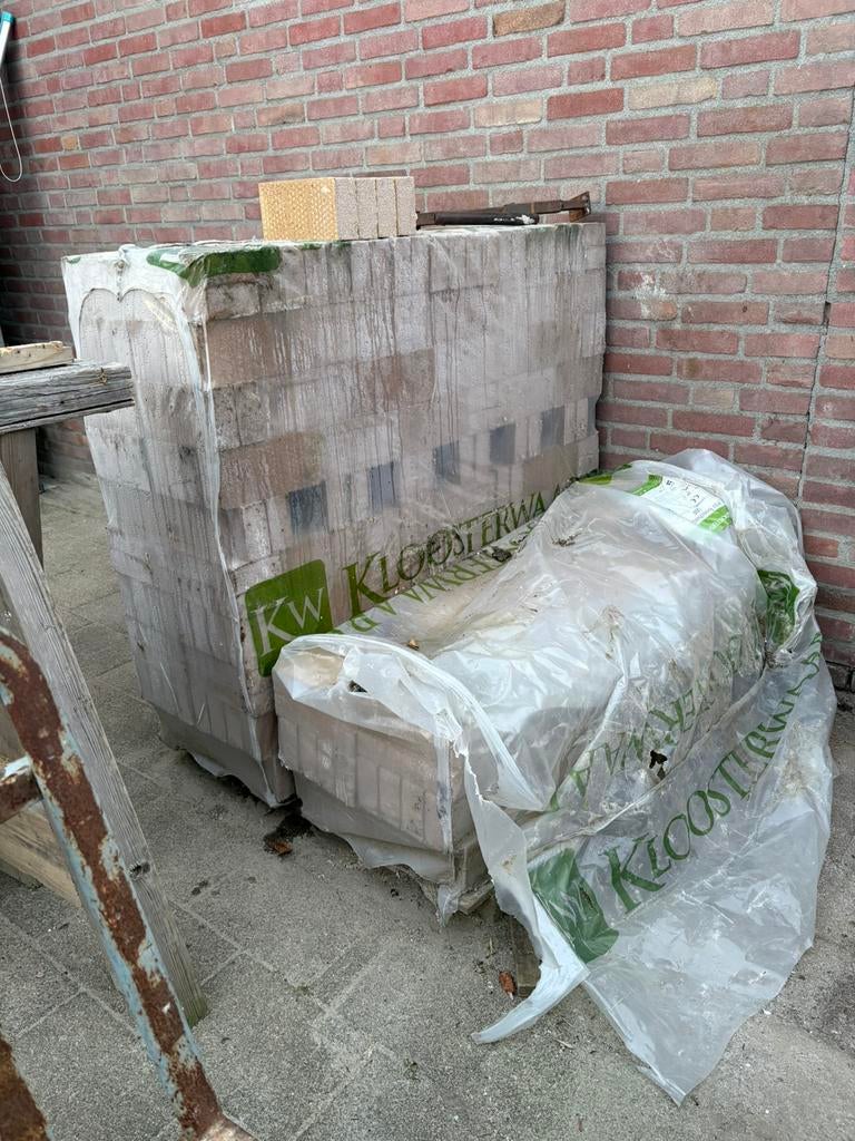 Kloosterwaard basics Enschede VB WF geel ong 500 stuks, Doe-het-zelf en Verbouw, Metselstenen, Ophalen, Zo goed als nieuw, Bakstenen