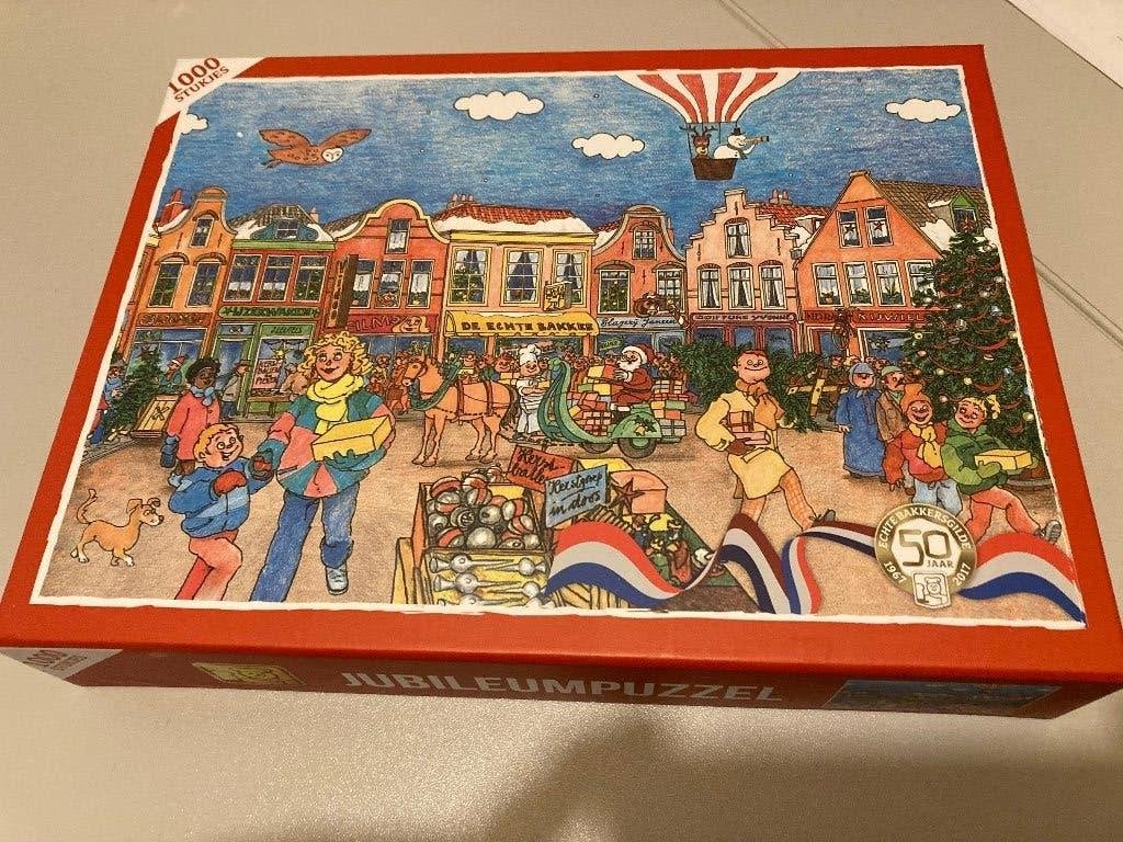 De warme bakker jubileumpuzzel – 1000 stukjes, Ophalen, 500 t/m 1500 stukjes, Zo goed als nieuw, Legpuzzel