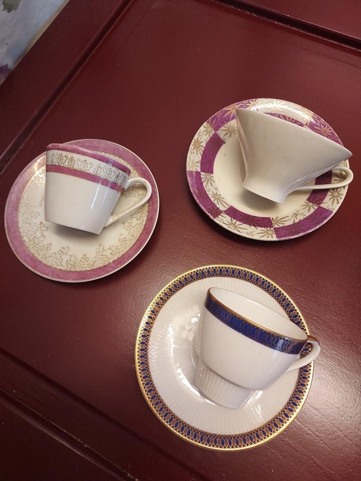 veel vintage, kopjes en schoteltjes en div., Antiek en Kunst, Antiek | Servies compleet, Ophalen of Verzenden