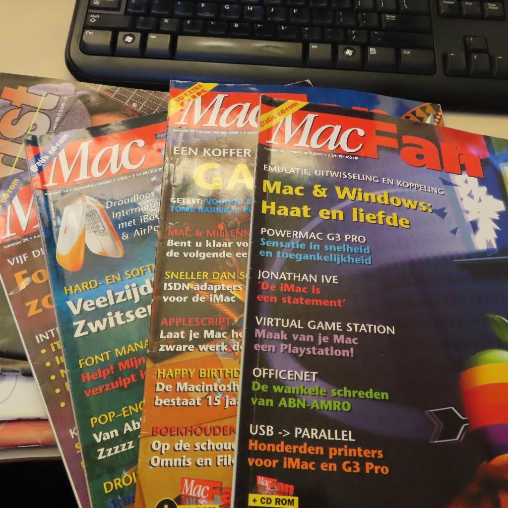tijdschriften Mac Fan en Aardschok 1997 en 1998 1999, Verzenden, Zo goed als nieuw, Muziek, Film of Tv