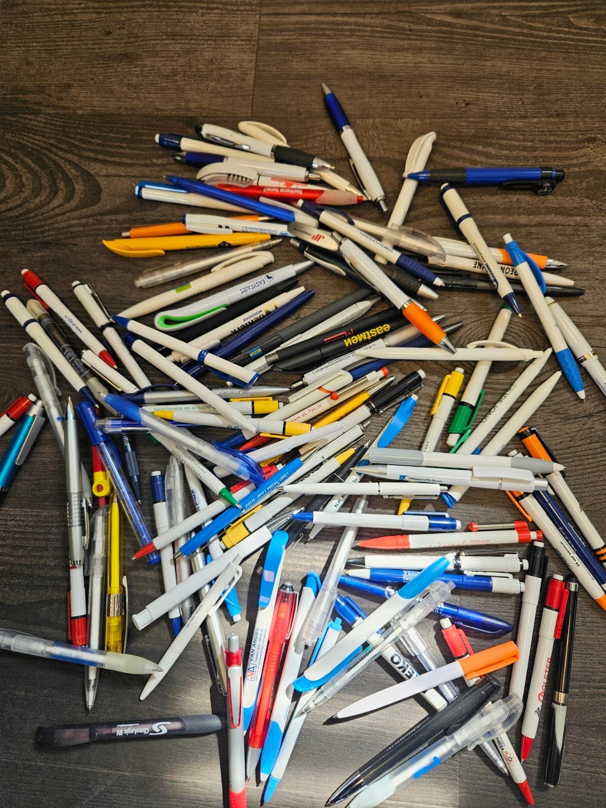reclame balpennen, Verzamelen, Ophalen of Verzenden, Overige merken, Met reclame
