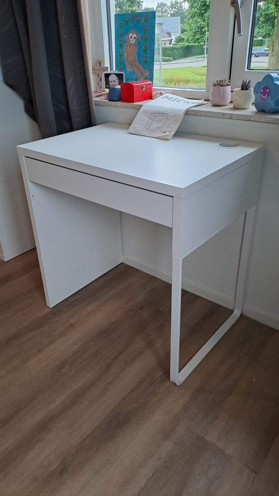 Kinderbureau Micke Ikea 73x50x75, Ophalen, Met lades, 50 cm, Zo goed als nieuw