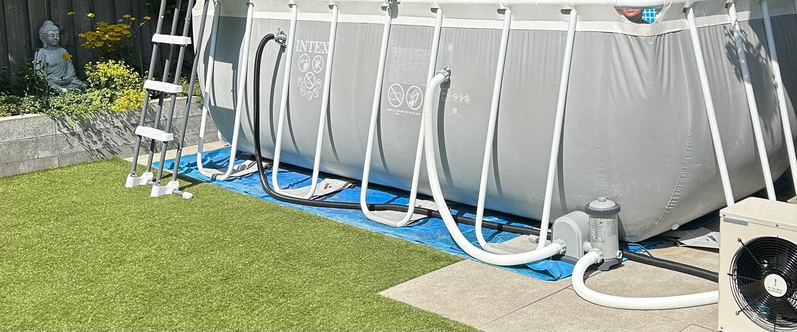 Intex Krystal Clear zwembadpomp C1500 met 8 filters, Ophalen, Zo goed als nieuw