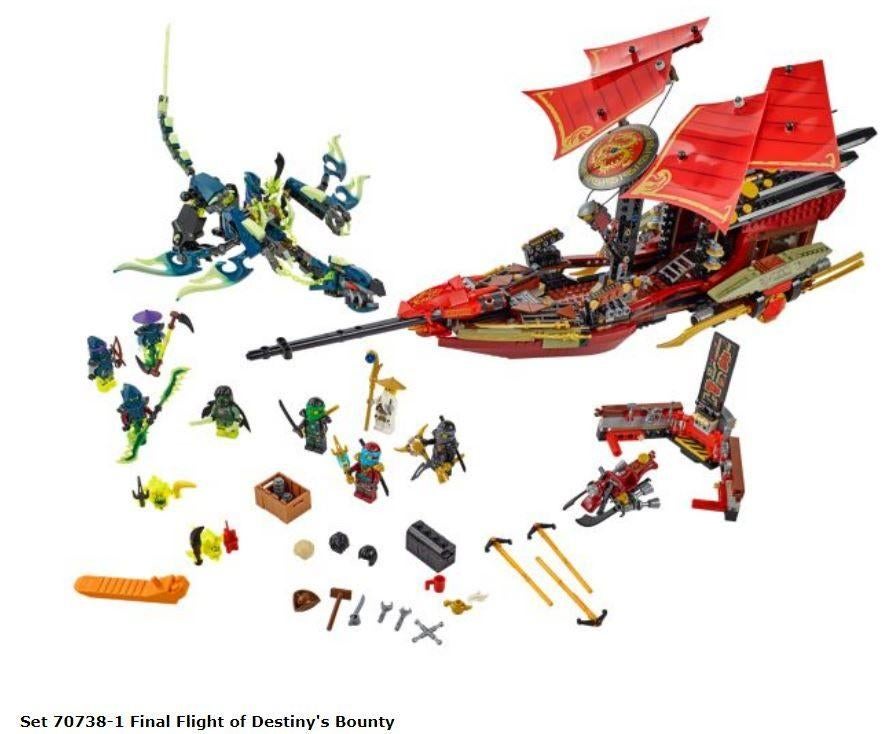 LEGO Ninjago 70738 Final Flight Destiny's Bounty (incompleet, Lego, Ophalen of Verzenden, Zo goed als nieuw, Ninjago