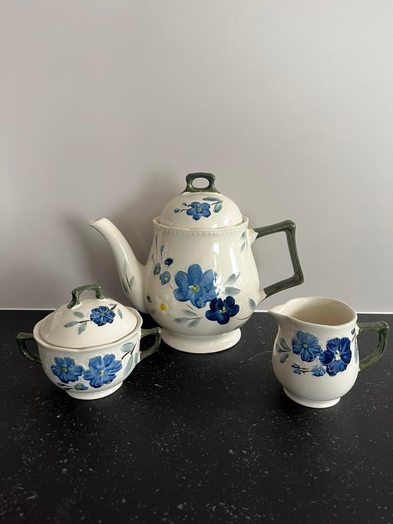 Prachtig Henry Bassinger theepot suikerpotje en melkkan, Ophalen of Verzenden