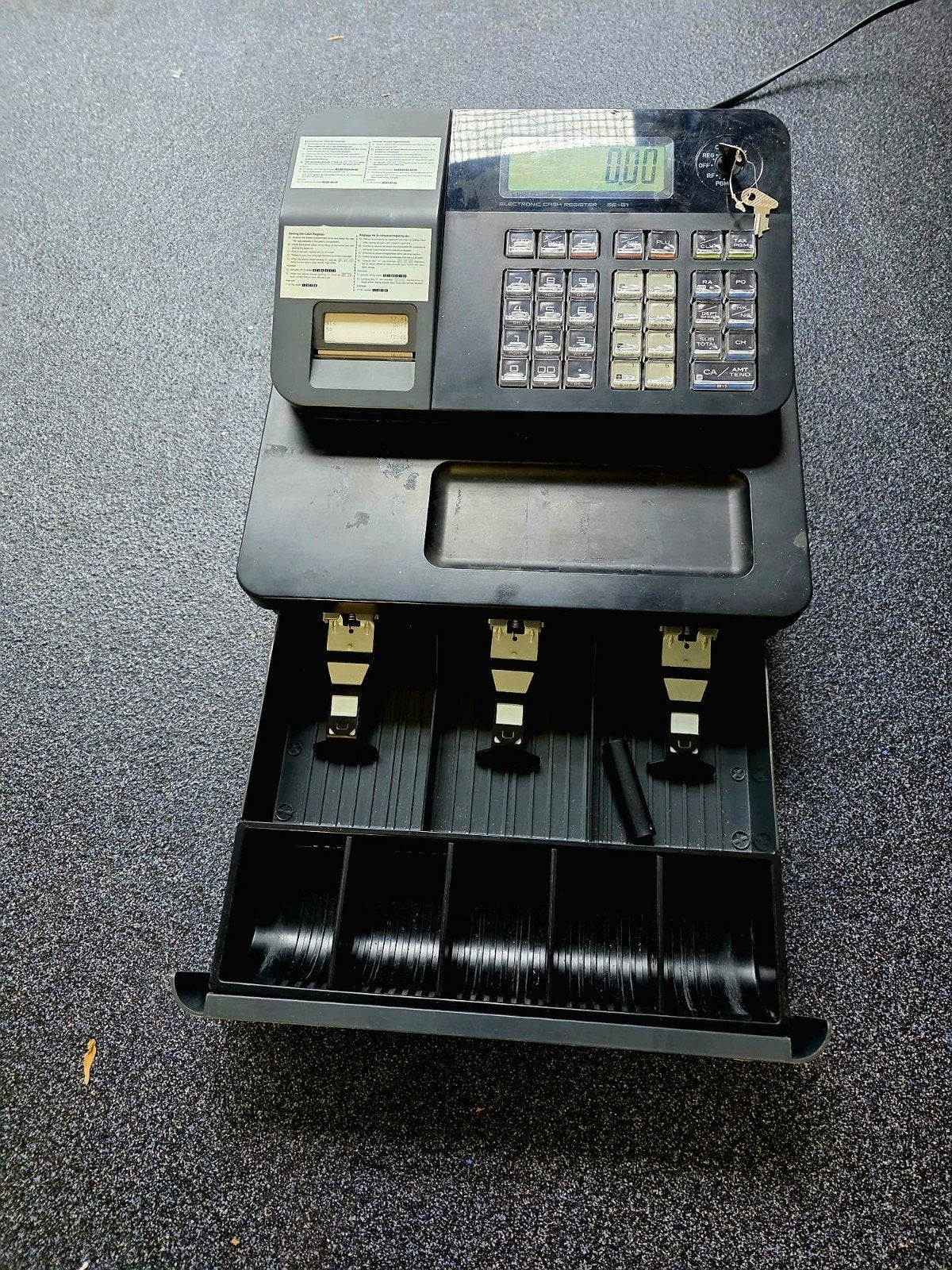 Kassa geldlade CASIO electronic cash register SE-G7, Ophalen