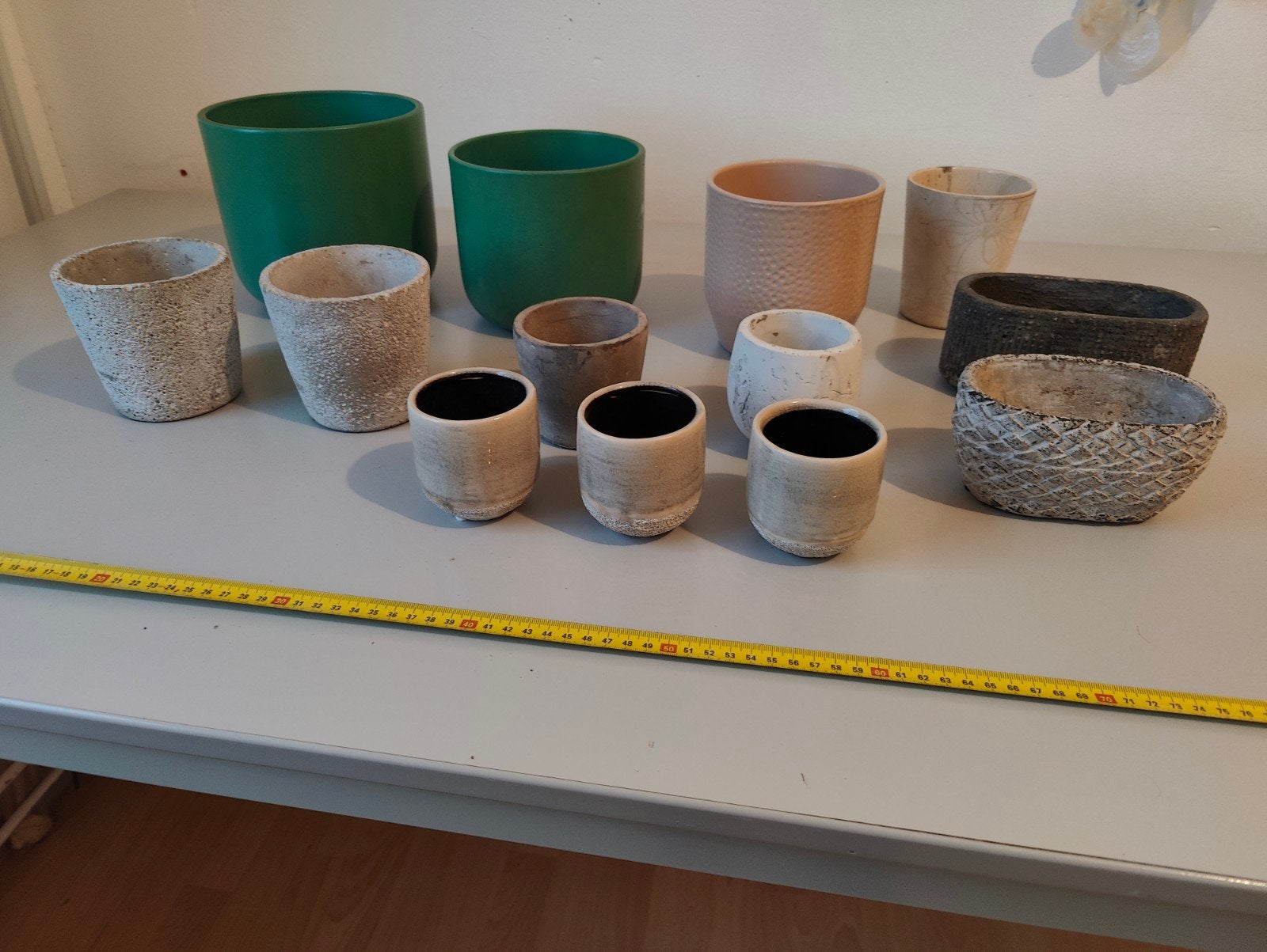 Diverse bloempotjes en plantenbakjes, Ophalen, Gebruikt, Rond, Binnen