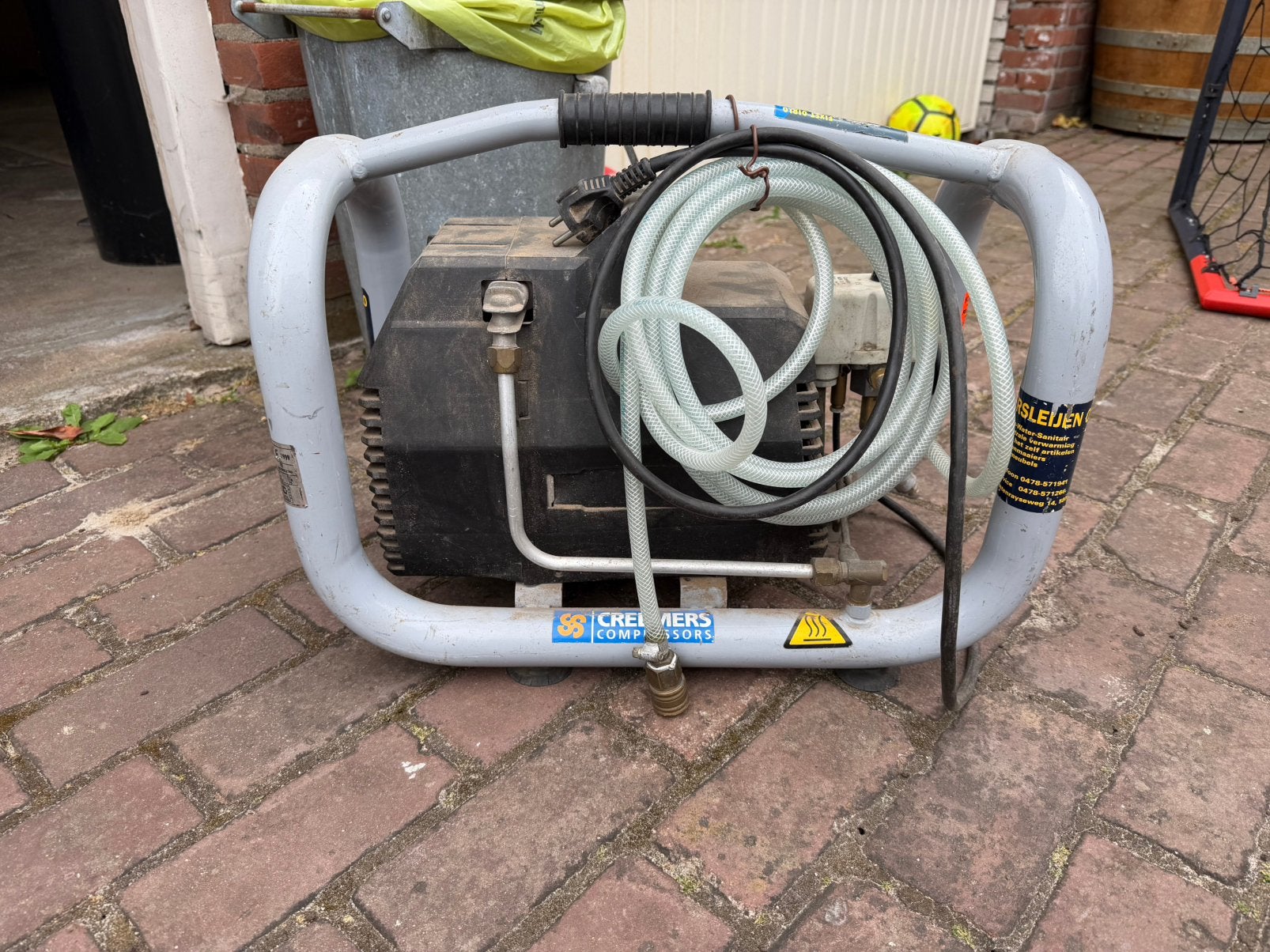 Creemers compressor, Doe-het-zelf en Verbouw, Compressors, Ophalen, Gebruikt, 6 tot 10 bar, Minder dan 200 liter/min