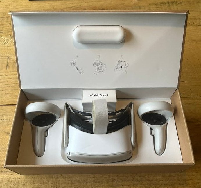 Meta Quest 2 128 GB met accu band | compleet!, Ophalen of Verzenden, Gebruikt, VR-bril, Overige platformen
