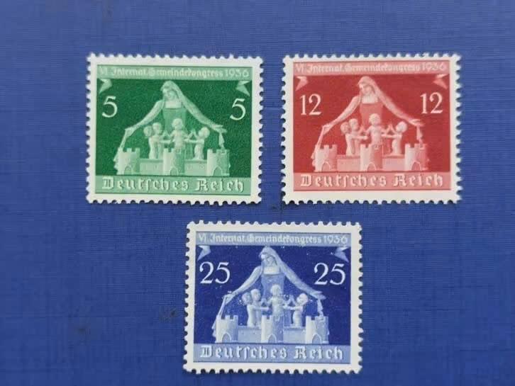 Postzegel Duitse Rijk 1936 PF 3 zegels Gemeenschapscongres, Ophalen of Verzenden, Duitse Keizerrijk, Postfris