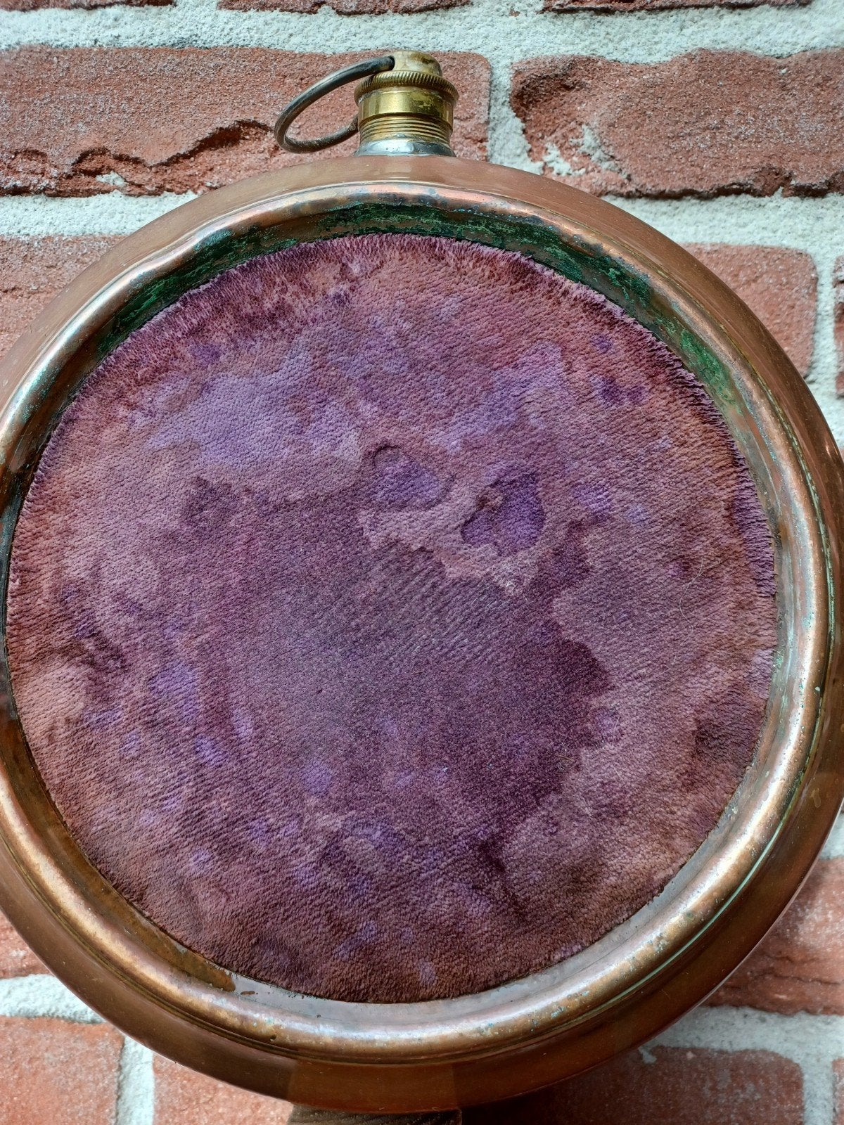 Antieke ronde koperen kruik, Antiek en Kunst, Antiek | Koper en Brons, Ophalen of Verzenden